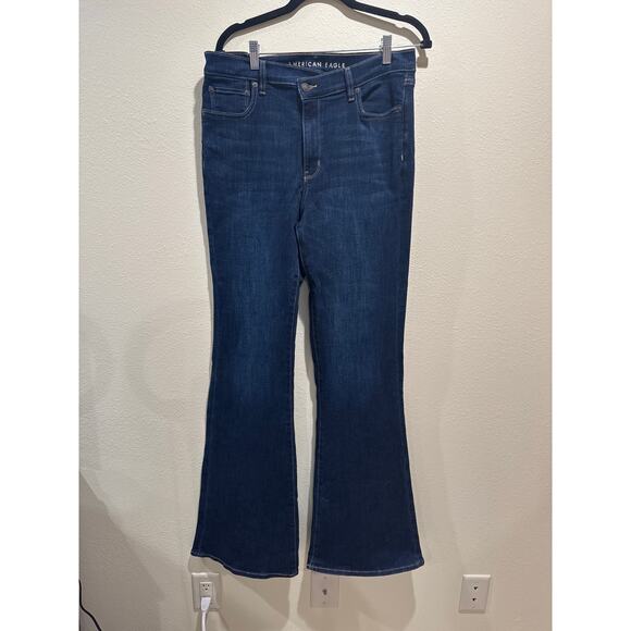 American Eagle Super High Rise Flare size 12 x long - Picture 1 of 5